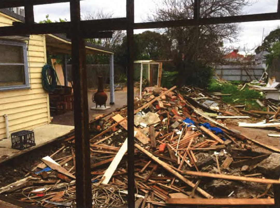 Worksite in disarray