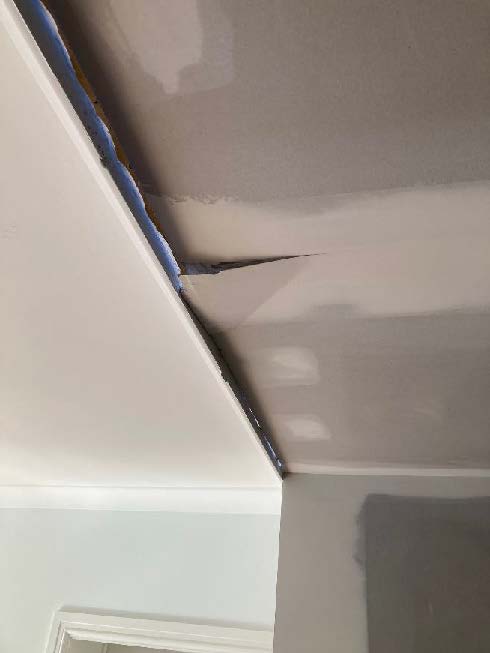 Bad ceiling work