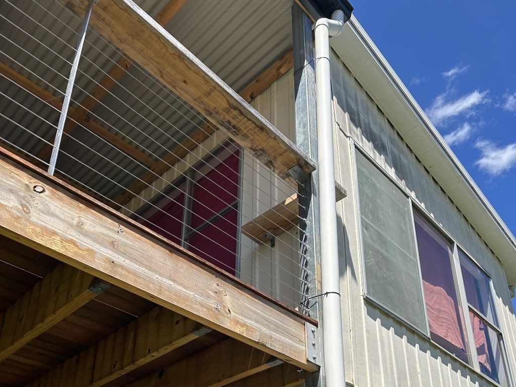 Wooden balcony
