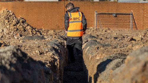 BPC inspector investigating a draining ditch