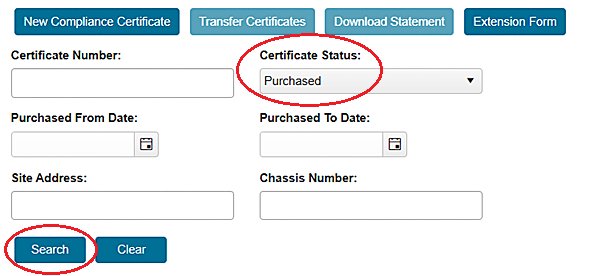 Screenshot of the VBA360 portal showing purchase status
