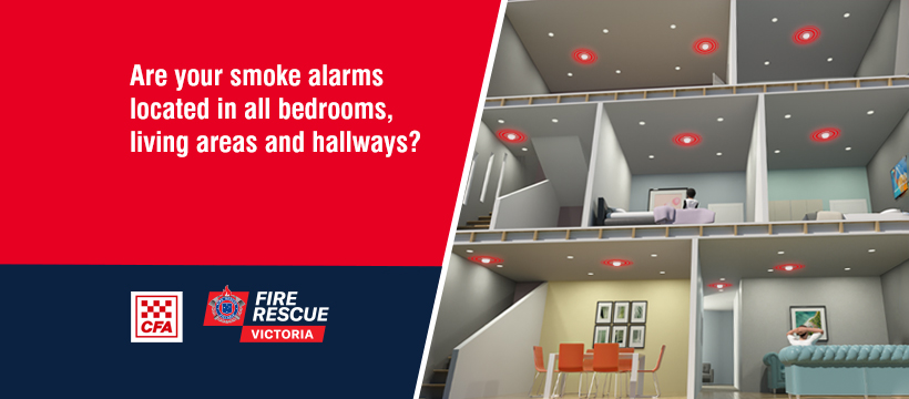 Are your smoke alarms located in all bedrooms, living areas and hallways?