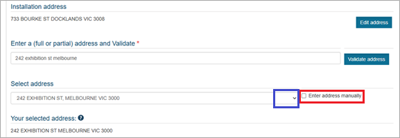Screenshot of the VBA360 portal manual address