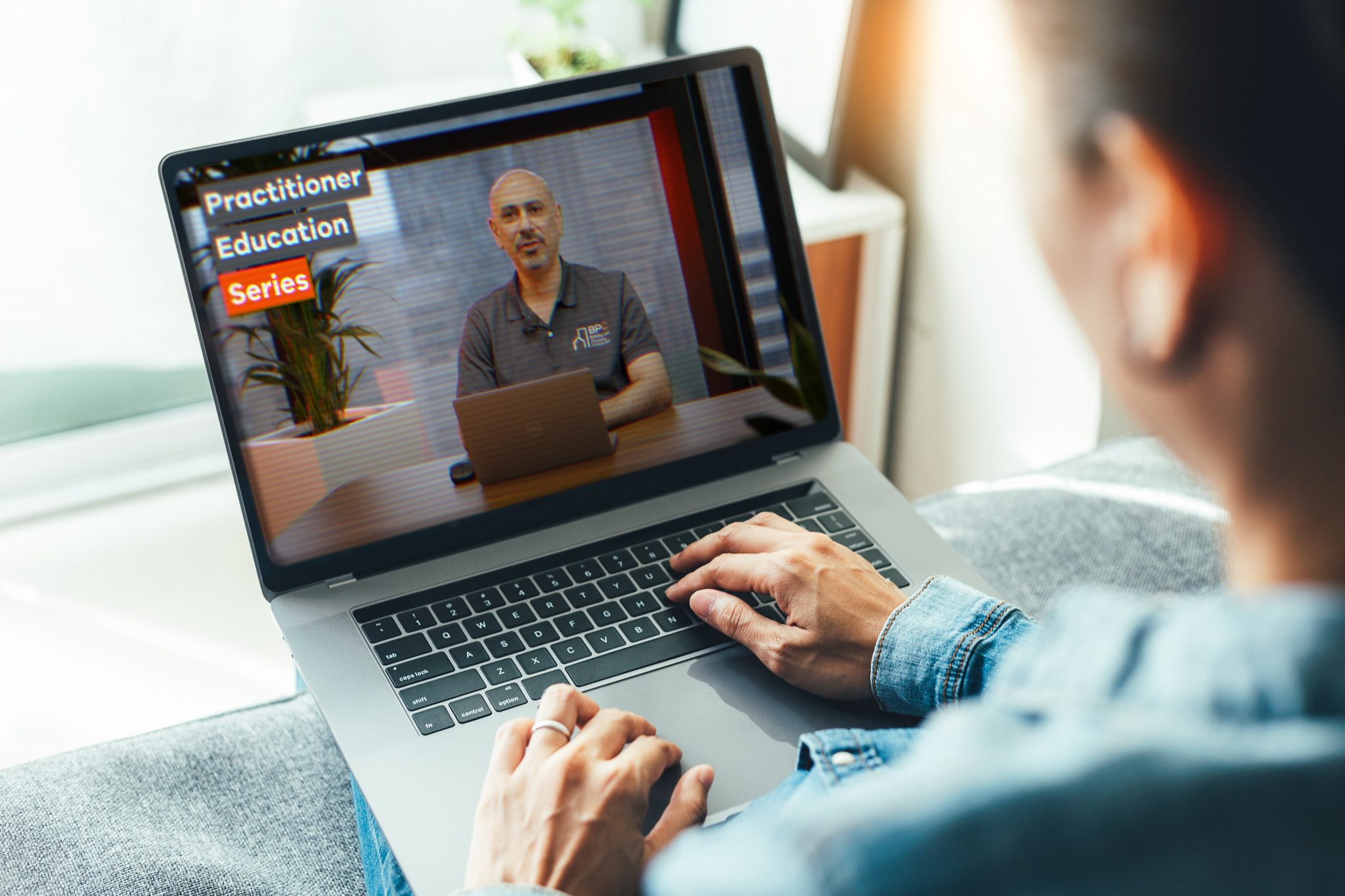 Image of person looking at computer screen