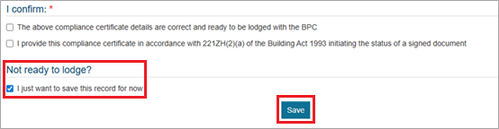 Screenshot of VBA360 portal showing lodgement